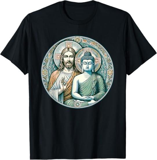 Jesus Buddha Harmony Spiritual T-shirt