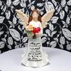 Healing Gifts for Retired Colleagues Faceless Angel Statue with Heart Flowers, Hand Painted Resin Artistic Synthetic Crafts Figurine, Decorative