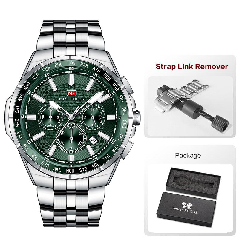 Casual Men's Quartz Watch Chronograph Calendar Luminous Waterproof Elegant Business Watches