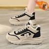 2025 Winter High-top Velvet Dad Shoes New Korean Version Ins Female Students Height-increasing Sports and Leisure Cotton Shoes Q039