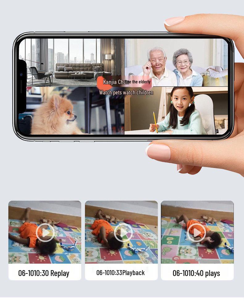 360° Smart WiFi Indoor Wireless Camera with Remote Mobile Monitor and HD Vision