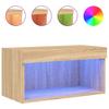 TV Cabinet with LED Lights Sonoma Oak Finish 60 x 30 x 30 cm
