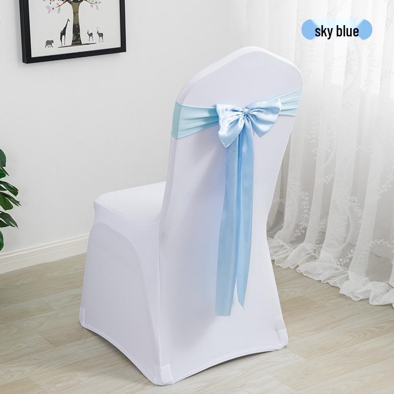 Elegant Wedding Ribbon Chair Cover Decoration