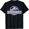 Jurassic Park Steel and Deep Blue Fossil Movie Logo T-Shirt