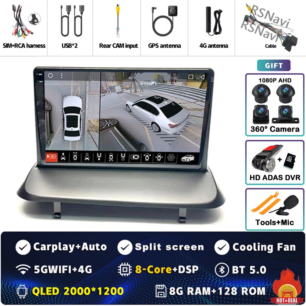 Android 14 Carplay Car Radio For Peugeot 5008 3008 2009-2015 Multimedia Video Player Navigation GPS Stereo 2Din DVD Head Unit BT