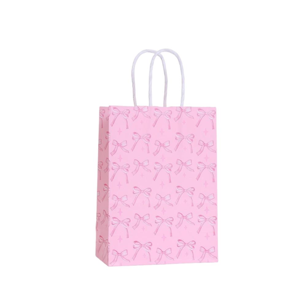 12Pcs Party Supplies Sweet Gift Packing Bag Paper Portable Present Wrap Bag Reusable Thickened Party Favor Bags Celebration