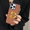 Чехол для iPhone 16 15 14 13 12 11 Pro Max Plus с индивидуальным именем, персонализированными инициалами, 3D-гравировкой, золотой буквой, чехол из искусственной кожи