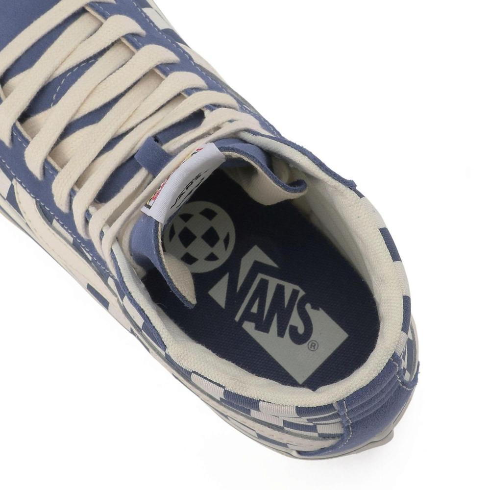 Vans Skate High Reisue 38 Vn000ctbmbl Check M.blue.