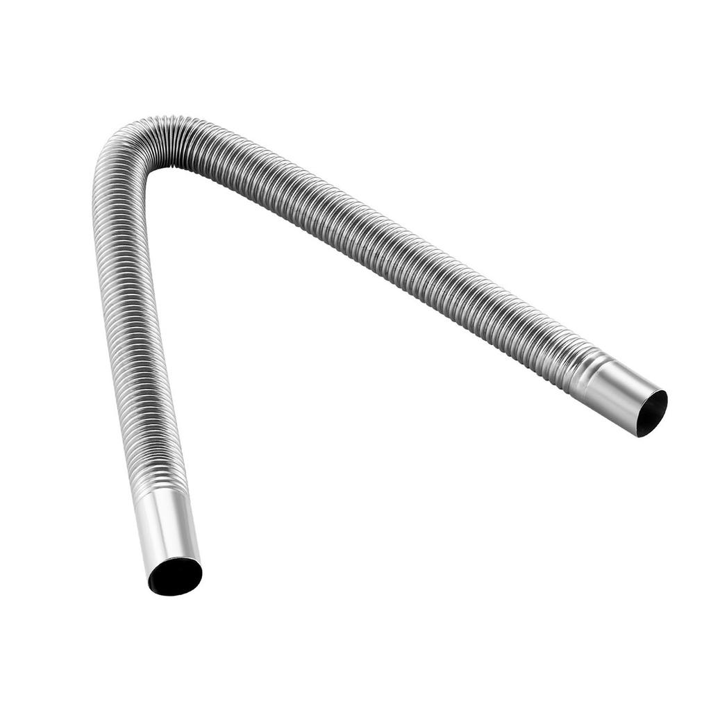 Exhaust Hose, 600mm Diesel Heater Flexible Exhaust Pipe, Stainless Steel Exhausts Hoses with 2 Hose Clamps, Air Diesel Parking Heater Exhausts Hoses