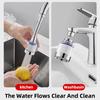 Удлинитель для кухонного смесителя, 360° поворотный, с фильтром для воды, мягкая вода, защита от брызг, большой радиус действия, аэратор с пузырьками, универсальная посадка