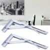 Durable Stainless Steel Folding Shelf Brackets - Pack of 2