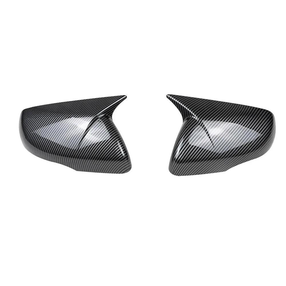 For Ford Edge 2015- Car Rearview Side Mirror Cover Wing Cap Exterior Door Housing Shell Trim ABS Carbon Fiber/Gloss Black