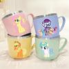 My Little Pony Бутылка для воды Кавайные стальные кружки Ручка Кофейная кружка для молока Чай Напитки Дом Офис Подарок женщины для Дети Дружелюбный Развлекательный Веселый Игра