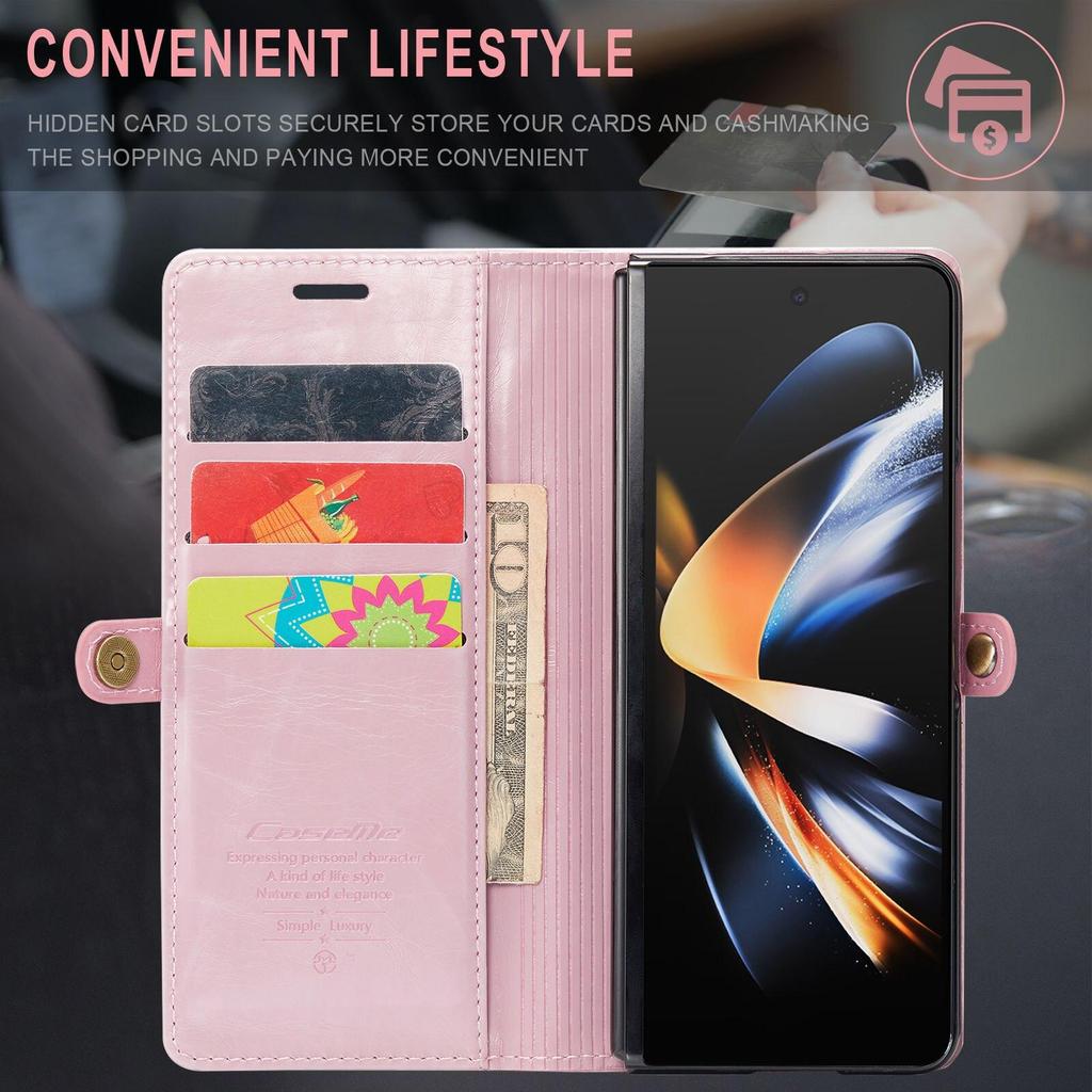 Кожаный чехол-кошелек в стиле ретро для Samsung Galaxy Z Fold 4 3 5 GZ Flip 3 4 5, роскошный магнитный держатель для карт, универсальный защитный чехол-бумажник для телефона
