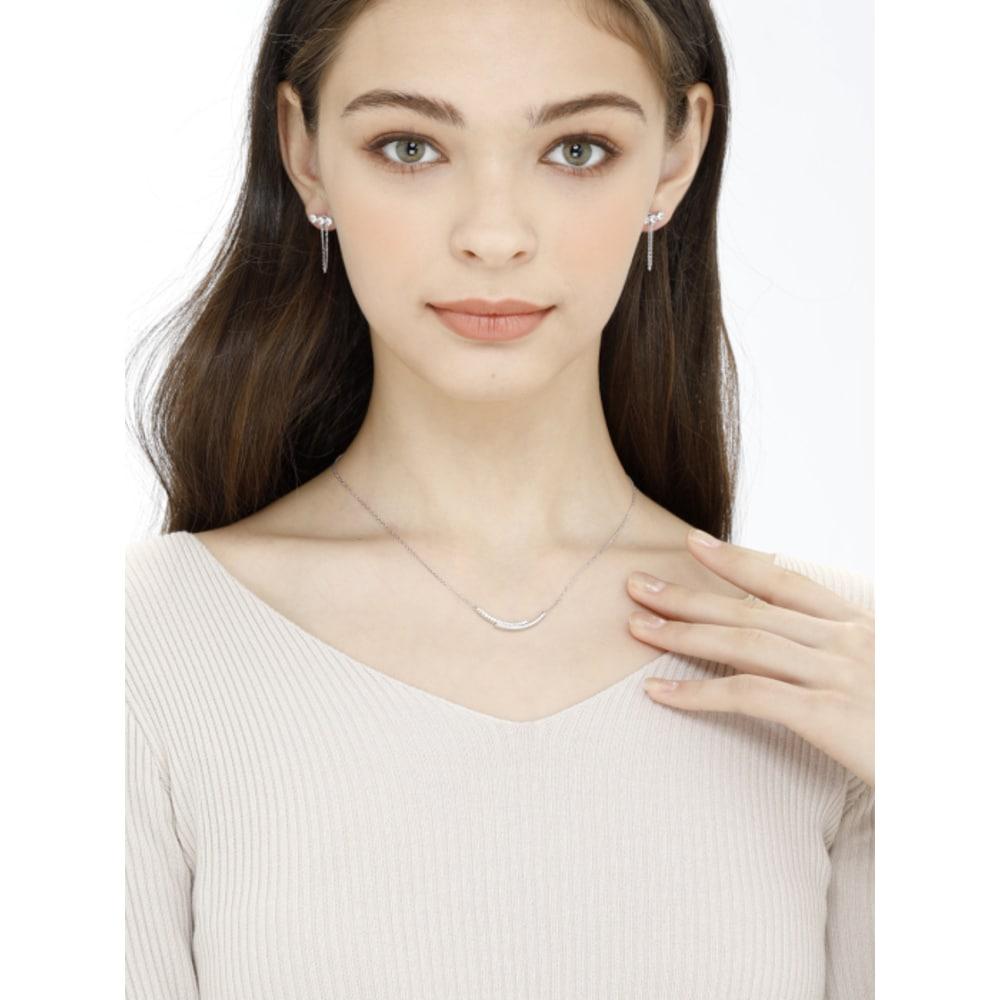 Line Silver Necklace Gisvnn009