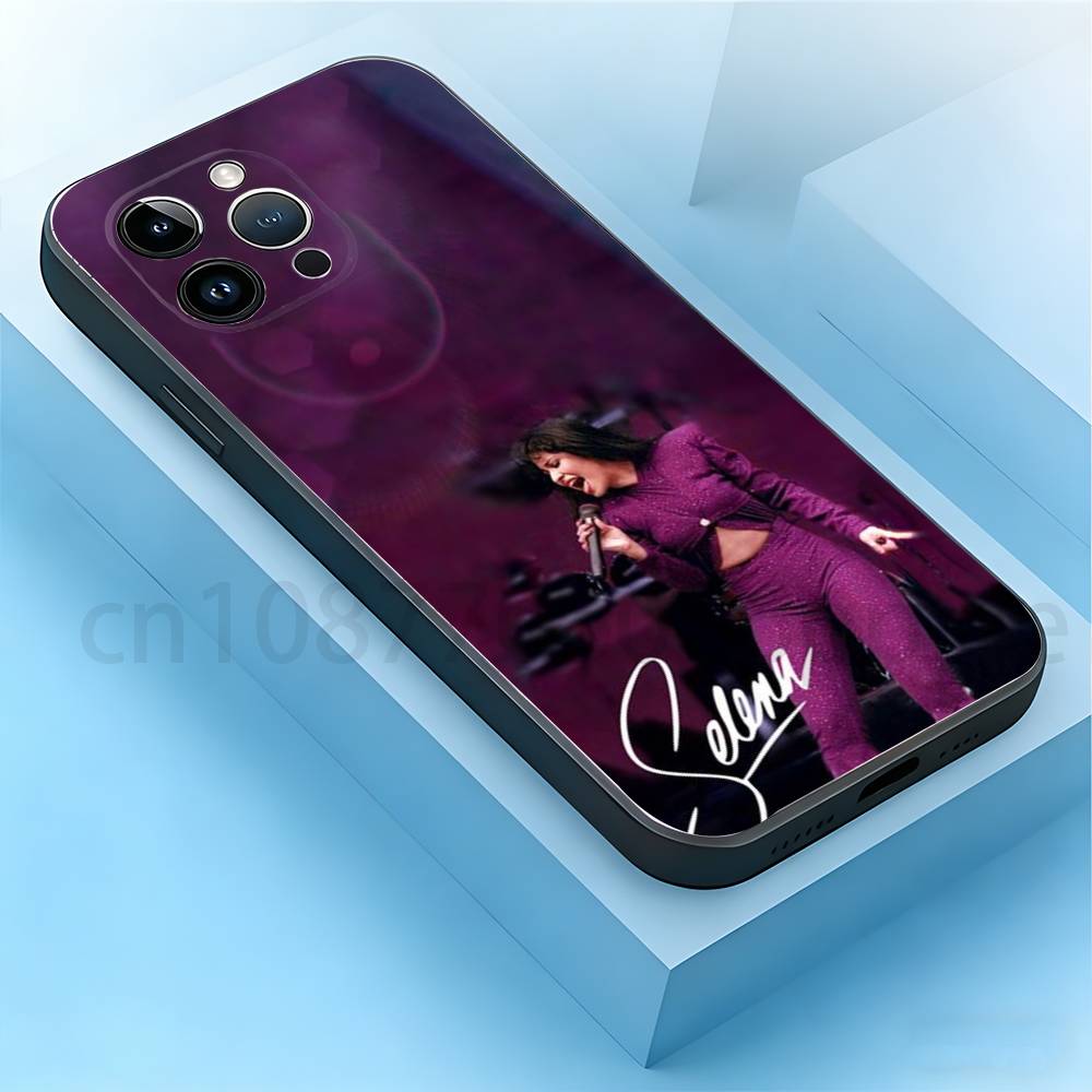 S-Selena Quintanilla Phone Case For iPhone 17,16,15,14,13,12,11,Pro,Max,Plus,Mini, Anti Fall Black Matte Soft Bumper