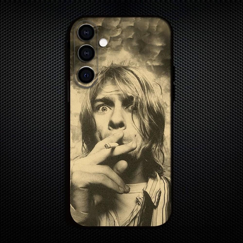 K-Kurt C-Cobain Rock  Phone Case For Samsung Galaxy A73/A72/A71/A70/A53/A52/A51/Others Soft Black Shell