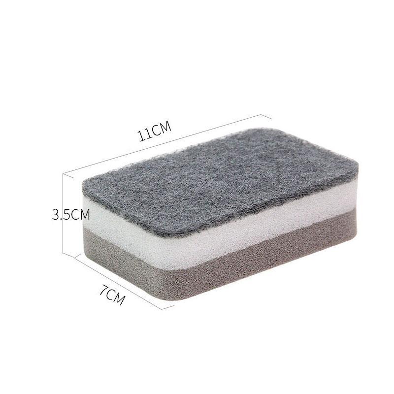 5Pcs Double-sided Cleaning Spongs Household Scouring Pad Kitchen Wipe Dishwashing Sponge Cloth Dish Cleaning Towels Accessories