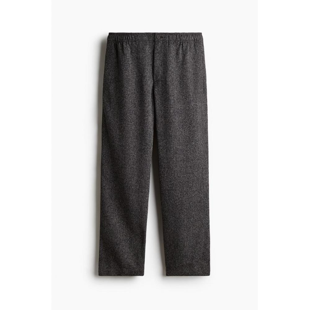 H M Relaxed Fit Twill Pants Black