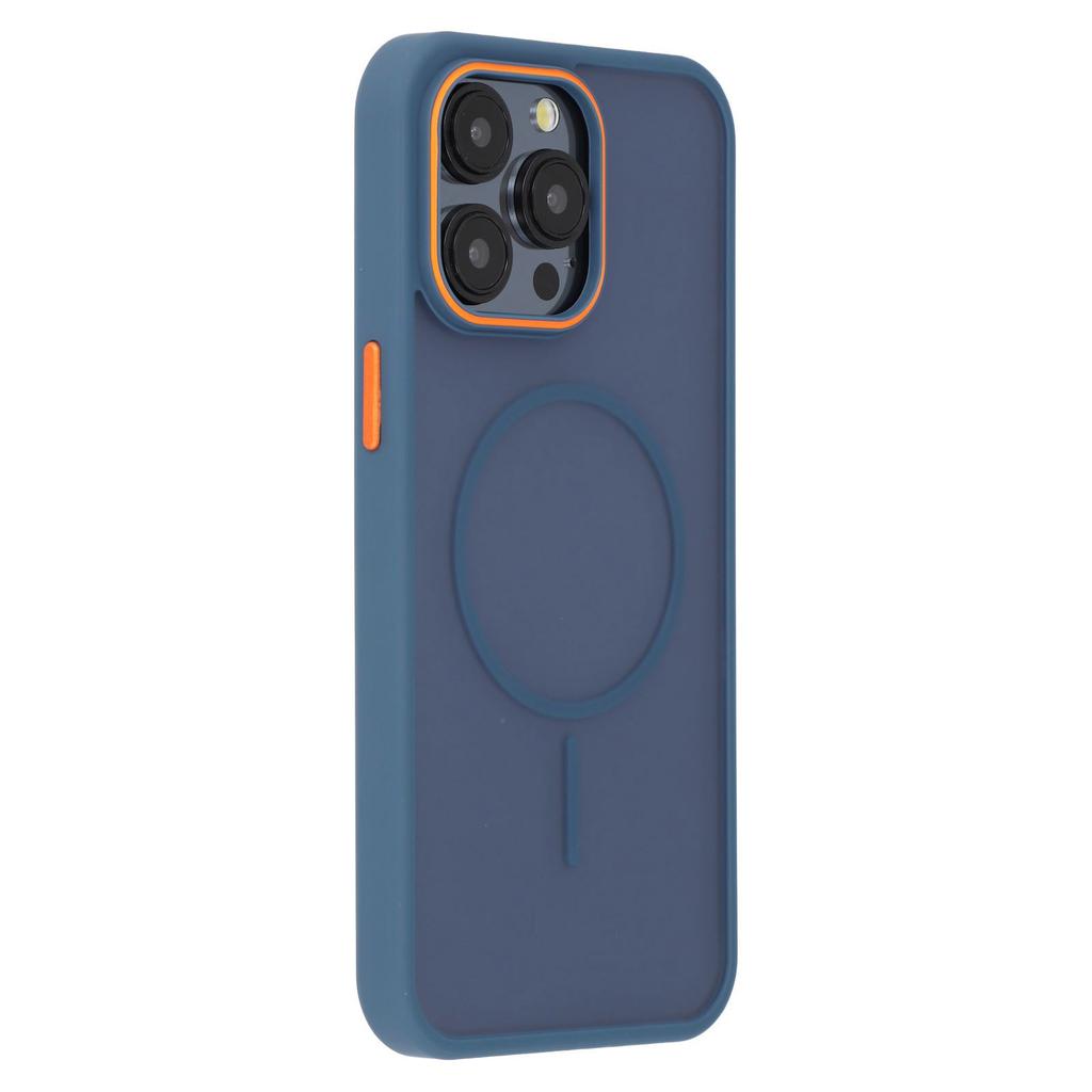 For iPhone 15 Pro Max Magnetic Case Skin Touch TPU+PC Phone Back Cover