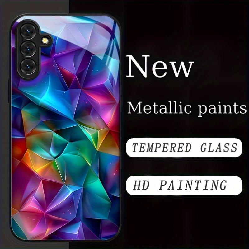 Модный черный чехол для телефона из закаленного стекла, подходящий для Samsung Galaxy 26 S25 S24 S23 S22 S20FE/Ultra/Plus, противоударная задняя крышка
