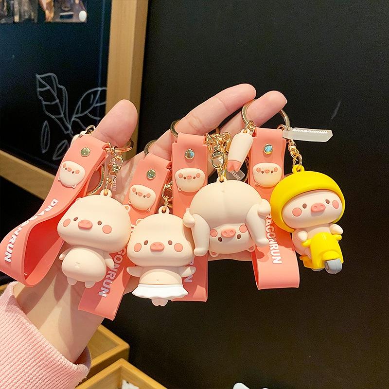 Милый 3D брелок в виде свинки Официальный дизайн Piggy Материал ПВХ Идеальный подарок на дни рождения и вечеринки