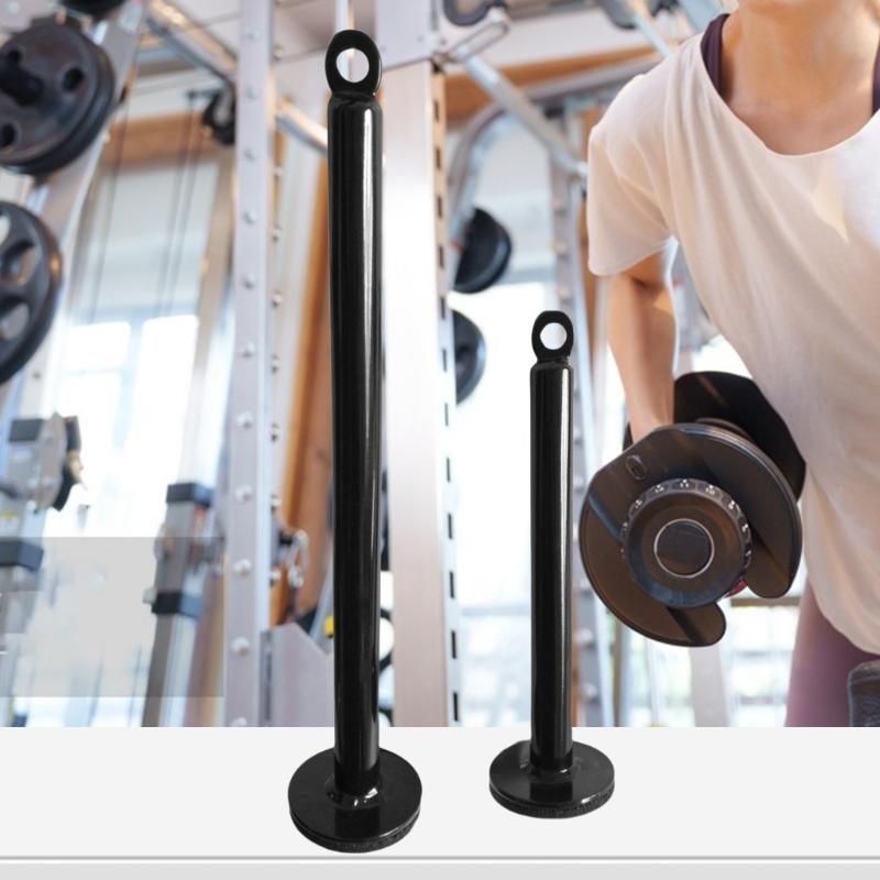 Barbell Plate Weight Tray, Gym Fitness Barbell Weight Plate Steel Fixed Bracket Loading Pin Pulley Cable Dumbbell Rack