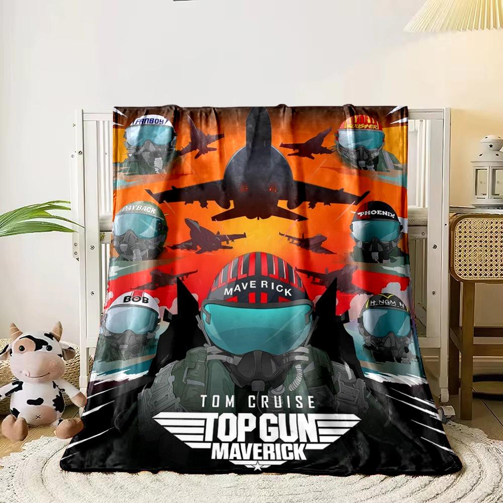 Top Gun Maverick Fighter Pilots Design Blanket Flannel blanket for bedroom, living room, sofa, and nap sofas.