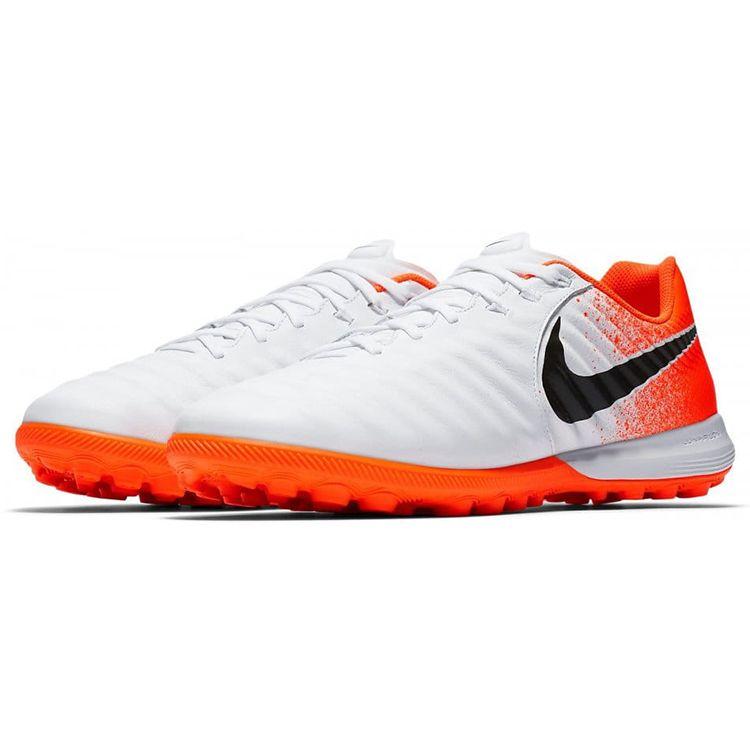 Nike Lunar Legend 7 Pro Tiempo TF Футбольные бутсы Мужские Футбольные бутсы Бело-оранжевые AH7249-118