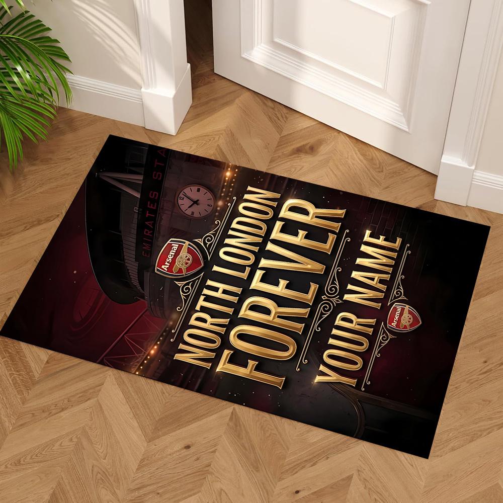 Arsenal F.c. Customize Your Name Floor Mat Suitable for Living Rooms Dormitory Dining Room Foyer Antislip Carpet Decorate Offices