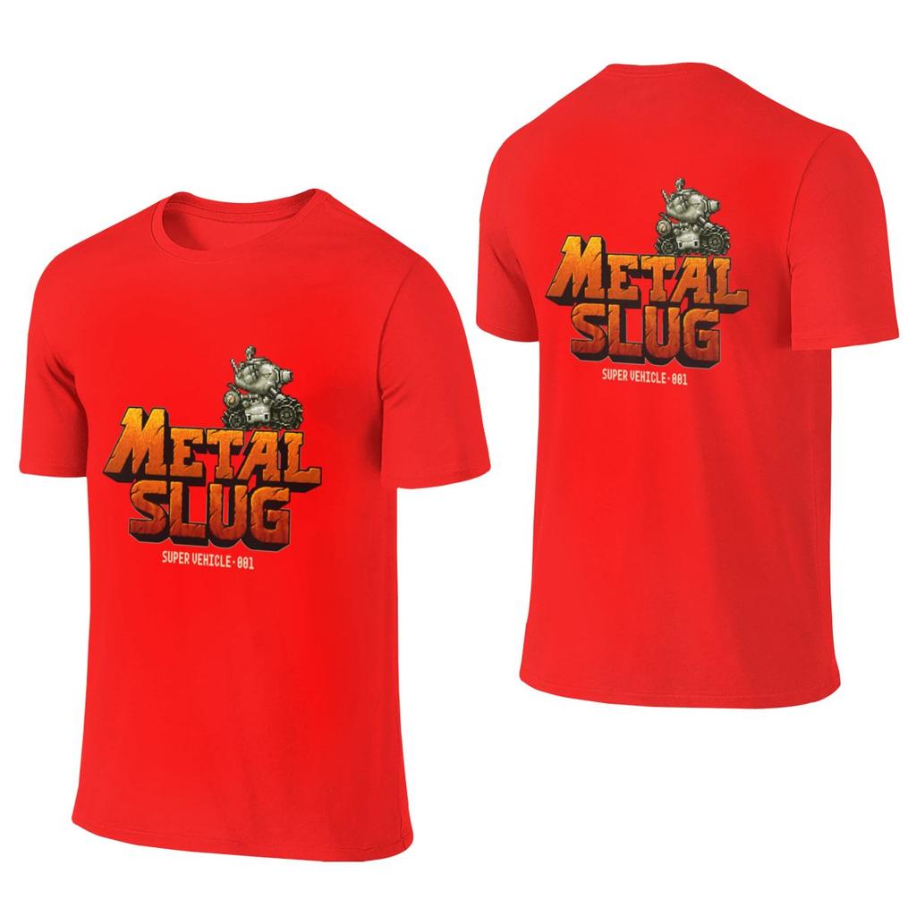 Metal Slug Super Vehicle Regular Style Reversible Tshirt Retro Sports Ribbed Collar Tshirt