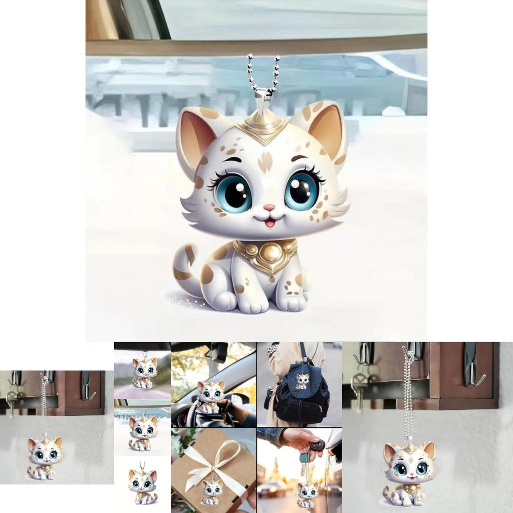Очаровательное акриловое подвесное украшение в виде животного для украшения салона автомобиля в ярком стиле