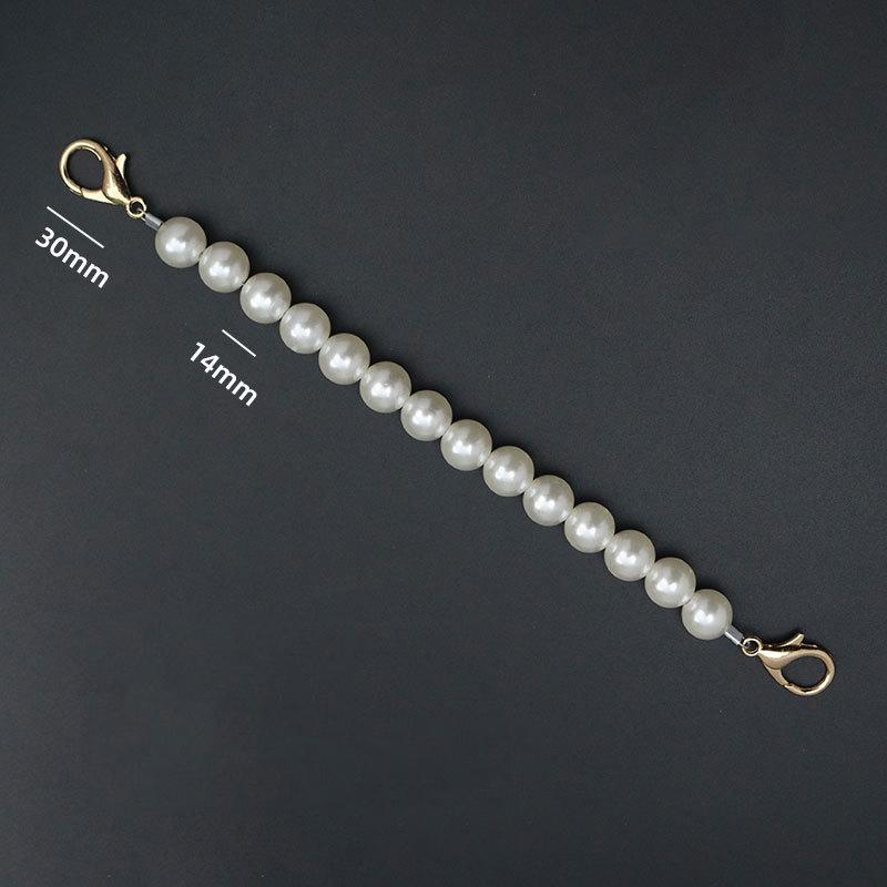 Жемчужная сумка Сумка Цепочка для переноски Короткий плечевой ремень Большая белая жемчужина Цепочка для телефона Шнурок Сделай сам