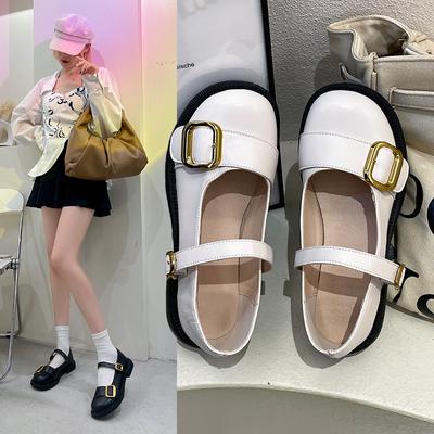 Туфли Мэри Джейн Женская обувь Плоские мокасины Женские весенние студенческие кожаные туфли Небольшие туфли-лодочки Туфли для свадьбы Женские каблуки