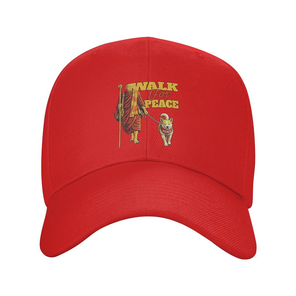 Walk For Peace Monks With Aloka Dog Pilgrimage Casual Baseball Cap Summer Trucker Hat SunProof Hip Hop Hats Yk Baseball Caps