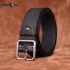 Stainless Steel Buckle Belt Men's Genuine Cattlehide Leather Surface Retro Simple Casual All-Match Jeans Belt Men