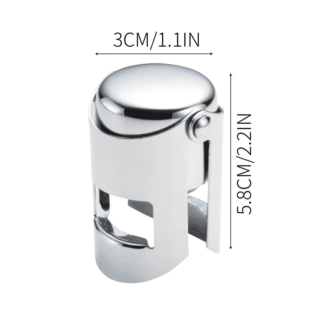 (2 шт.) Высококачественные пробки для шампанского - Премиальные многоразовые пробки для бутылок шампанского из нержавеющей стали с фиксирующим зажимом