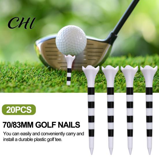 Stable Golf Tees 20Pcs High Stability Low Friction Unbreakable Simple Installation Short Training Tools Tool