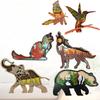 Christmas Wooden Handicrafts Creative North American Forest Animal Living Room Decoration Elk Brown Bear Ornaments