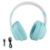 Bluetooth Headphone Heavy Bass Noise Cancelling Foldable Gradient Color Wireless Headset with Light