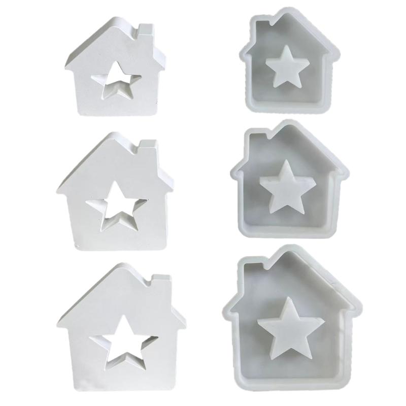 Формы из смолы Star House Формы из смолы Love House для изготовления свечей, художественных изделий, украшений для комнат, украшений для тортов, помадки