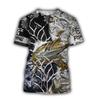 Men's Summer T-shirt Brook Trout Fishing 3D Printed Harajuku Casual Short Sleeve T-shirt Unisex Neutral Outdoor Quick Drying Top