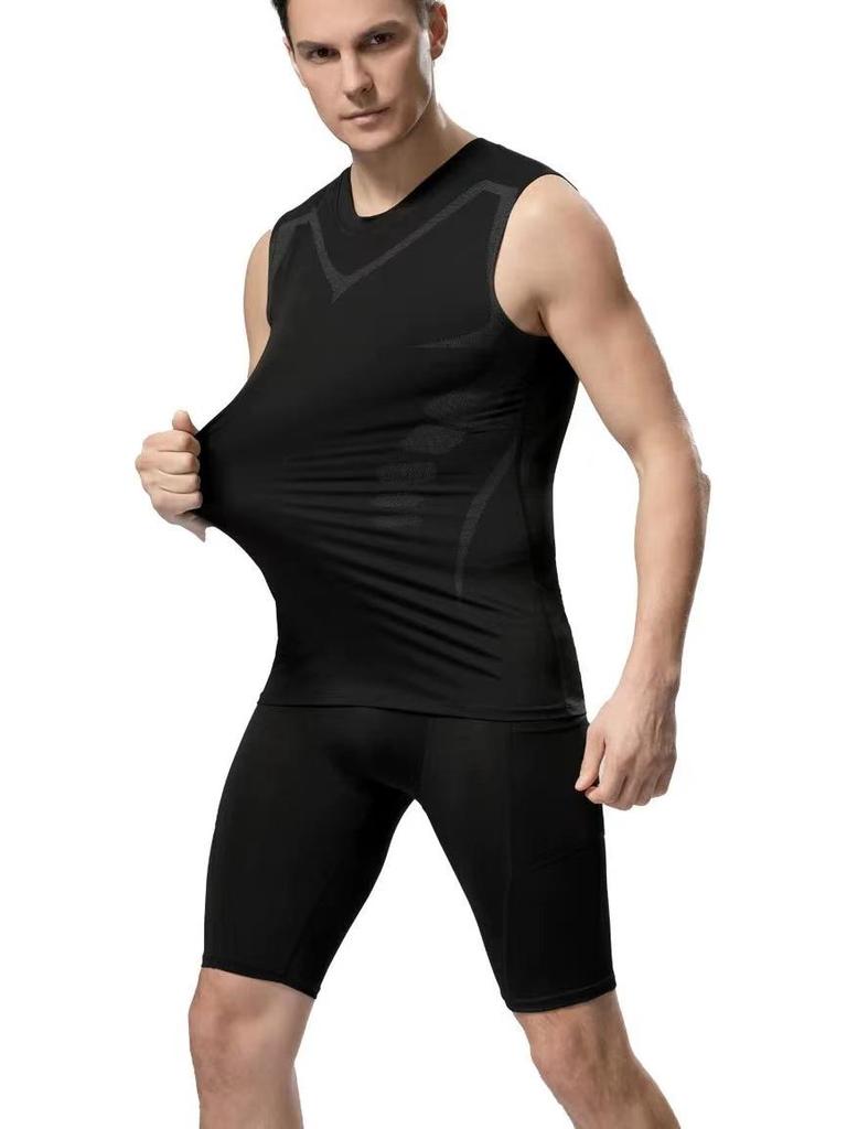 Men's Quick-Dry Sleeveless Sports Tank for Running & Training