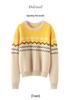 Women's Simple Fair Isle Snowflake Cashmere Sweater - Autumn/Winter Knitwear Pullover