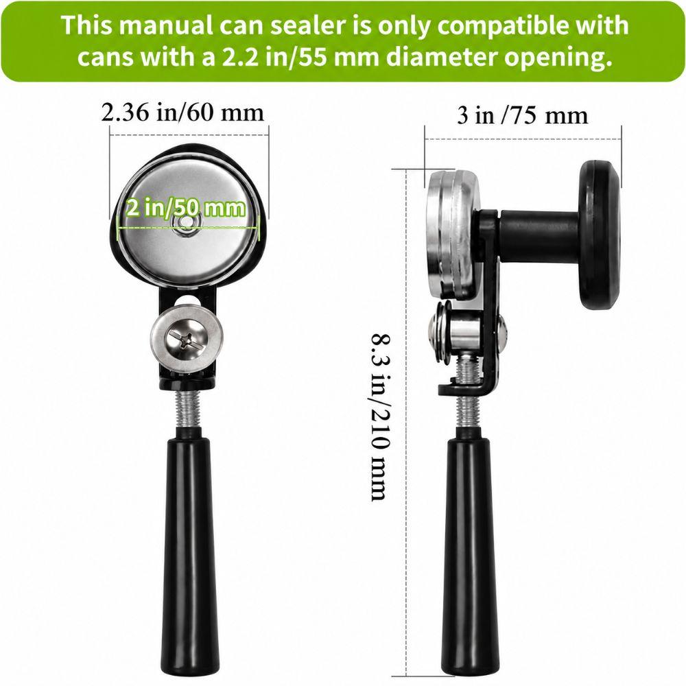 55mm Tin Can Sealer Stainless Steel Beverage Can Tool Portable Handheld Sealer Tool Home Kitchen
