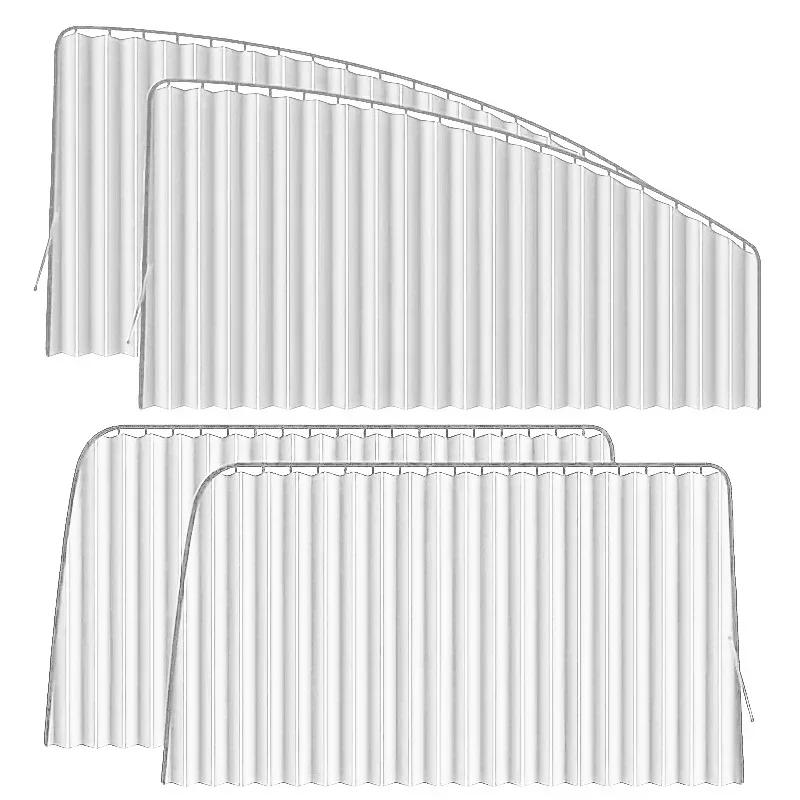 2/4 шт. Автомобильная шторка от солнца Универсальные шторки для боковых окон Занавески для переднего и заднего стекла автомобиля Пленка Теплоизоляция Защита от солнца