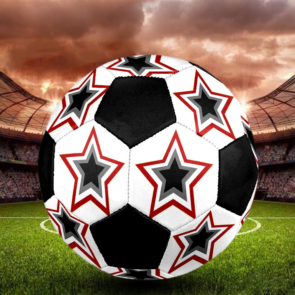 1pc Star Icon Soccer Ball Size 5 Football Machine Sewn Indoor/Outdoor Universal Football Q87