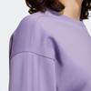 Adidas Neo FW22 Толстовка с длинным рукавом и буквенным принтом с логотипом Женские топы Фиолетовый HY9644