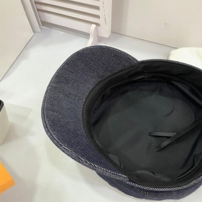 High Quality Heavy Blue Denim Newsboy Hat Flat Top Hat Female Tide Summer Sunshade Sun Protection Versatile Hat