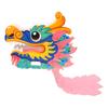 1 Set Handmade Paper Dragon Head Material Kit 2024 Year of The Dragon Spring Festival Dragon Dance Toy Kids DIY Crafts Material Bag Holiday Gift